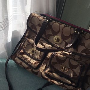 Coach laptop bag and case